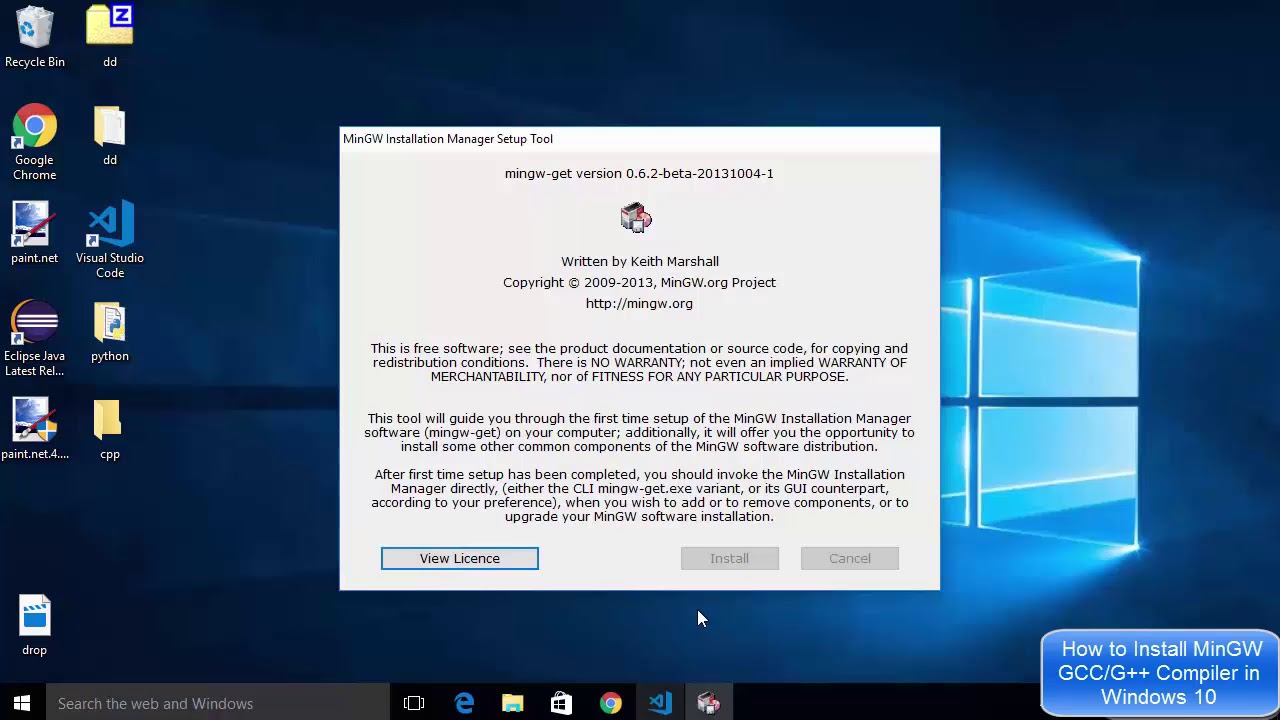 Uninstall Mingw Windows 10